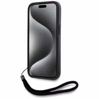 Karl Lagerfeld Saffiano Athleisure Stripes Cord iPhone 15 Pro Max Ümbris - Punane