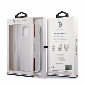 US Polo USHCP12LPCUSSWH Tricolor Collection ümbris seadmele iPhone 12 Pro Max 6.7", valge