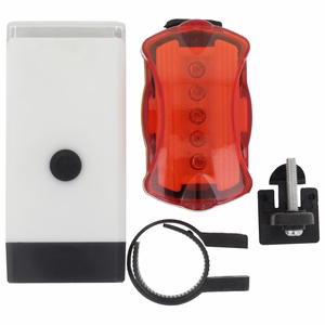 Setty jalgratta lampide komplekt ees valge + taga must LR-02