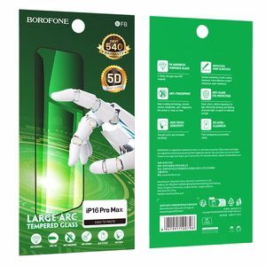 Закалённое стекло Borofone BF8 Diamond Armor Full Screen 5D для iPhone 16 Pro Max — 10 шт.
