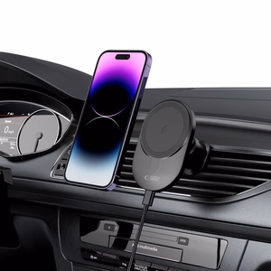 Tech-Protect MM15W-V1 Car Phone Hoidja koos MagSafe 15W Induktiivne Laadija jaoks Air Vent - must