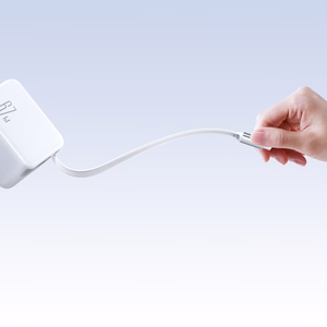 Joyroom JR-TCL06 67W GaN Wall Laadija with Built-in Retractable USB-C Kaabel - valge