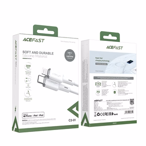 Acefast кабель MFI USB Type C - Lightning 1.2m, 30W, 3A чёрный (C2-01 black)