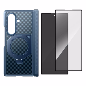 Supcase UB Aero MagSafe 2-osaline ümbrise ja privaatsusfiltriga ekraanikaitse komplekt Samsung Galaxy Z Fold 8 Ultra jaoks – tumesinine