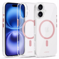 Liavec Glossy Magsafe Clear Ümbris do Iphone 16 różowy