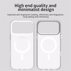 Valge magnetiline kukkumiskindel hübriidümbris iPhone 18 Pro / 17 Pro jaoks