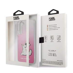 Karl Lagerfeld Choupette Eat чехол для Samsung Galaxy S22+ - розовый