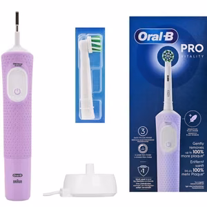 Oral-B Vitality Pro – электрическая зубная щётка, 1 насадка, 3 режима чистки, сиреневая