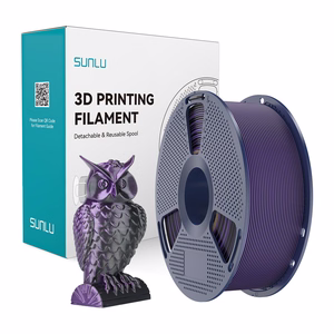 Sunlu PLA+ Silk kahevärviline filament (must ja lilla)