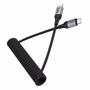 Кабель USB C to Lightning Hoco PD 2,4A 1,5 м X121 чёрный