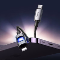 LED Cable USB C to Lightning Hoco PD 27W 1,2 m U144 black
