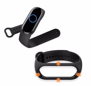 Silikoon strap jaoks XIAOMI Mi Band 5 / 6 / 7 must (01)