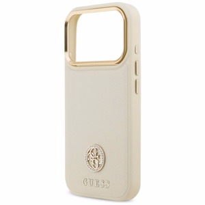 Guess Grained Strass Logo MagSafe ümbris jaoks iPhone 17 Pro - beige