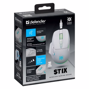 Defender Stix GM-009 juhtmevaba hiir RF valge 3200 DPI