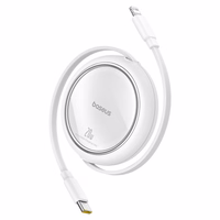 Baseus Free2Pull Kaabel Retractable USB-C / Lightning 20W 1m - valge