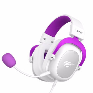Havit H2002d - mängukõrvaklapid, valged ja violetsed