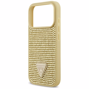 Guess Rhinestone Triangle Logo iPhone 17 Pro Ümbris - Kuldne