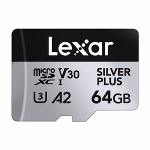 Карта памяти Lexar High-Performance Silver Plus microSDXC 64 ГБ + адаптер
