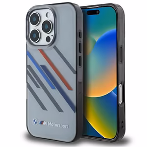 BMW Motosport IML Random Stripes iPhone 16 Pro Max Ümbris - hall