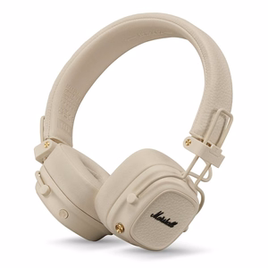 Juhtmevabad kõrvapealsed Bluetooth-kõrvaklapid Marshall Major V, kreemikas