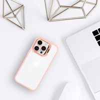 Tel Protect Kickstand Ümbris + camera glass (lens) jaoks Iphone 11 Pro light roosa