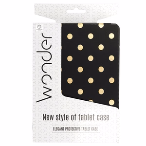 Wonder Canvas Tablet Ümbris 13 inches kuldne polka-dot