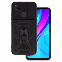 Slide Camera Armor Ümbris jaoks Xiaomi Redmi 9C Must