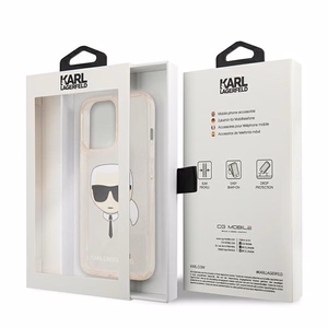 Karl Lagerfeld Glitter Karl's Head чехол для iPhone 13 Pro / iPhone 13 - золотой