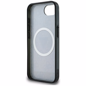 Guess IML Metal Glitter 4G Circle Triangle MagSafe Ümbris jaoks iPhone 16e - Must