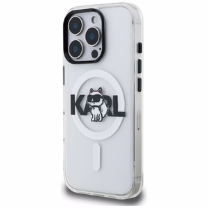 Karl Lagerfeld IML Choupette Sketch Logo MagSafe Ümbris iPhone 16 Pro Max - läbipaistev