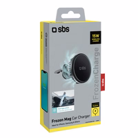 Smartphone hoidja koos induktiivne laadija SBS TESUPFANWIR15W 15W jaoks air vent, koos cooling - must