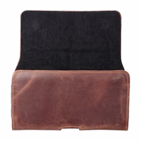 ROYAL Crazy Horse universal horizontal leather belt holster size XL IPHONE 13 PRO MAX / 14 PRO MAX / SAMSUNG S21 PLUS / S20 FE / A50 / A51 5G / HUAWEI P30 PRO / P40 PRO / OPPO A98 5G brown