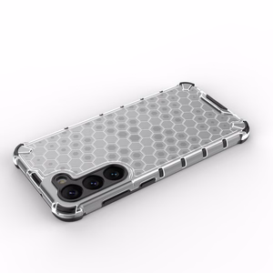 Honeycomb ümbris jaoks Samsung Galaxy S23+ armored hybrid cover läbipaistev