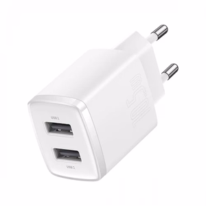 Laadija Baseus Compact valge 10.5W (2xUSB)