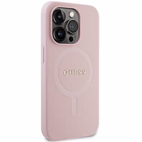 Guess GUHMP13LPSAHMCP ümbris jaoks iPhone 13 Pro / 13 - roosa Saffiano MagSafe