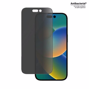 PanzerGlass Ultra-Wide Fit Karastatud klaas Antibacterial Privaatsus with Positioner jaoks iPhone 14 Pro