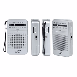 LTC portable pocket radio LEGA, AM/FM, mini jack, hõbedane