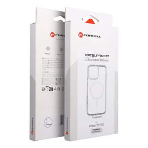Ümbris jaoks iPhone 15 PRO Forcell F-Protect läbipaistev Hybrid Premium ühilduv koos Magsafe läbipaistev