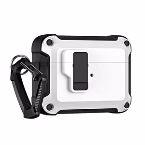 Airpods 4 Pro Armor Ümbris with Carabiner - valge