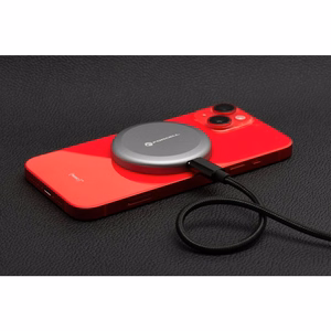 Juhtmevaba laadija Forcell F-Energy Smart Charge USB C Qi2 15W compatible with MagSafe, with detachable kaabel 1,5 m hõbedane