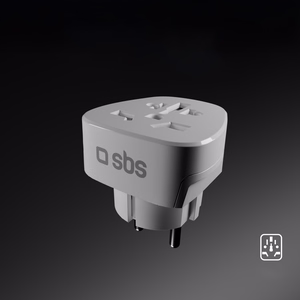 SBS Shucko/EU Travel Adapter - Universal - Valge