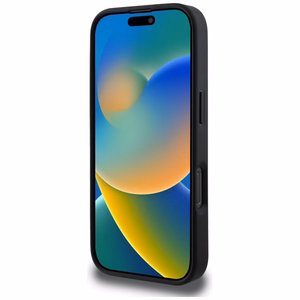 Guess Grained Big 4G Logo Small Classic Logo Ümbris jaoks iPhone 16 Pro Max - must
