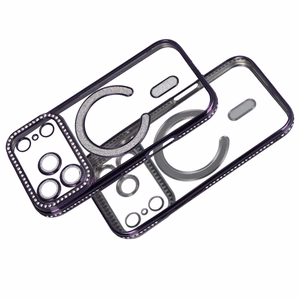 Bling Magsafe Ümbris jaoks Iphone 17 Pro Max purple
