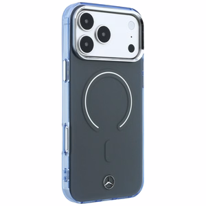 Mercedes Double Layer Iconic Logo ümbris seadmele iPhone 18 Pro Max / 17 Pro Max, MagSafe-ühilduv – tumehall