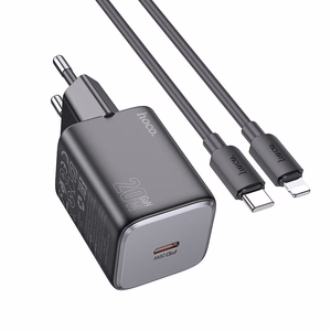 Phone Laadija Hoco USB C QC PD 20W + Kaabel USB C to Lightning N40 must