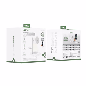 Acefast E39 Qi2.2 25W 4-in-1 беспроводное зарядное устройство для телефона, часов и наушников с ночным светом - белый