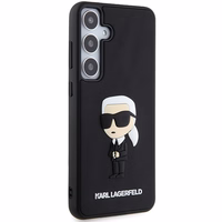 Karl Lagerfeld 3D Rubber Ikonik ümbris jaoks Samsung Galaxy S24+ - must