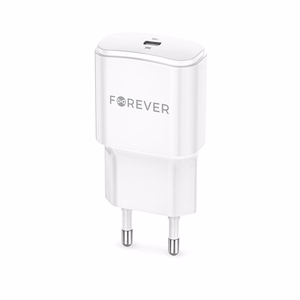Forever TC-01-20C PD QC laadija 1x USB-C 20W valge