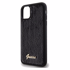 GUESS ümbris jaoks IPHONE 11 GUHCN61PSFDGSK (Sequin Script Metal) must