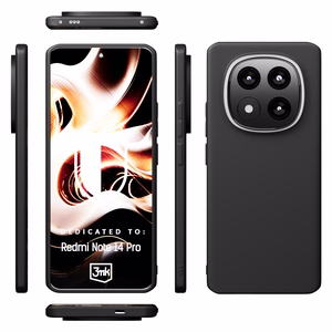 3mk Matt Case for Xiaomi Redmi Note 14 Pro - black